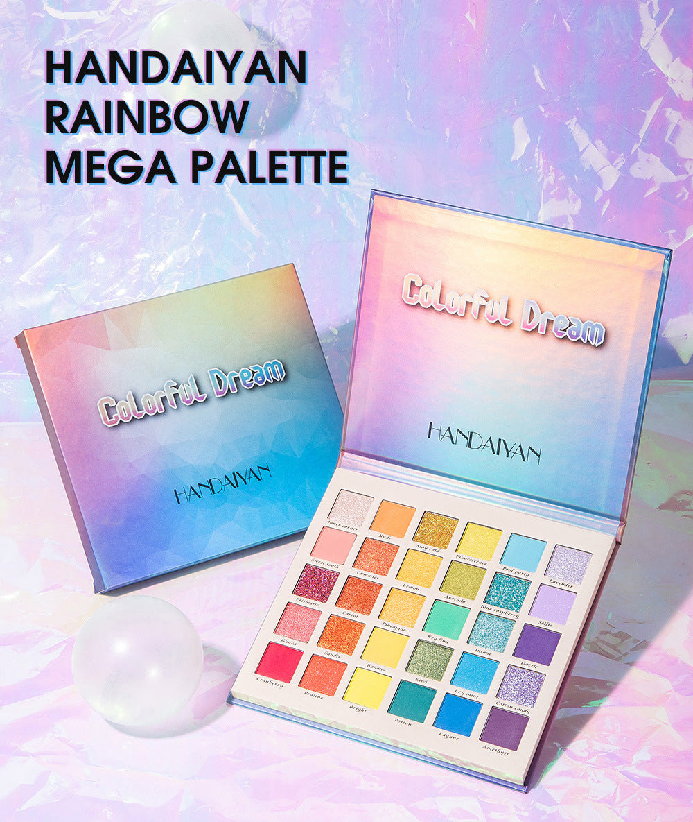 HANDAIYAN 30 Color Pearly Matte Glitter Eyeshadow