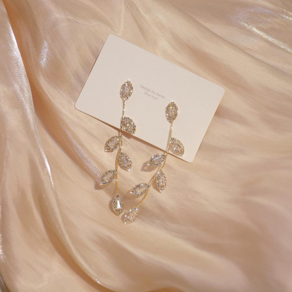 14K Real Gold Plated Leaves Earring