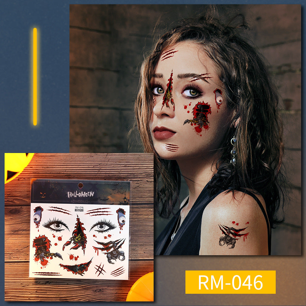 Halloween scar tattoo