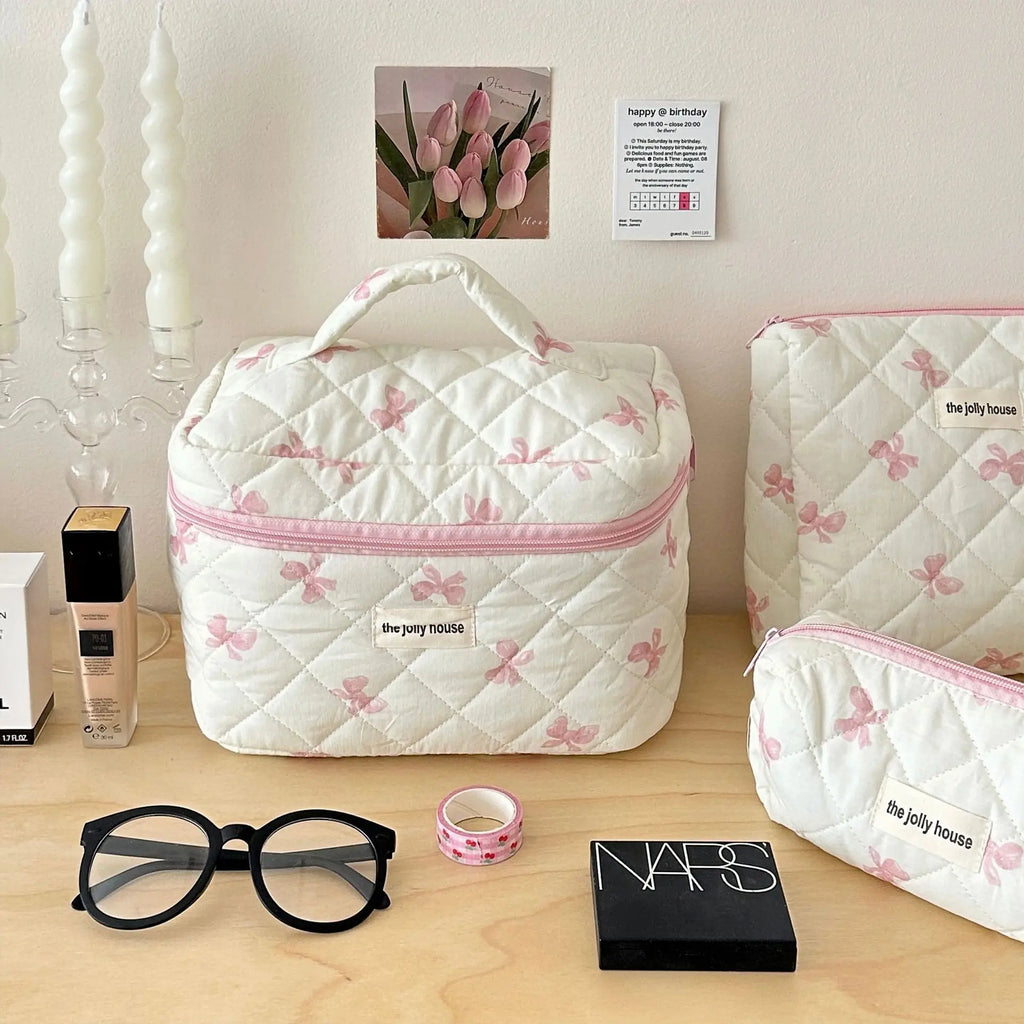 Cute Flower Cotton Makeup Bag