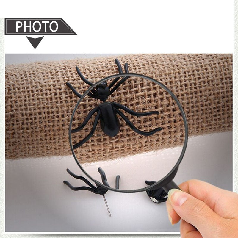 Halloween 3D Creepy Black Spider earrings