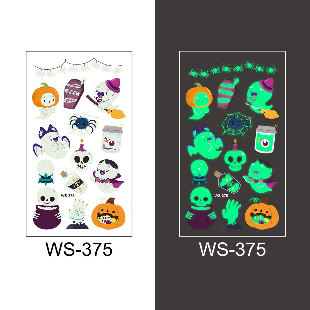 Halloween Luminous Tattoo