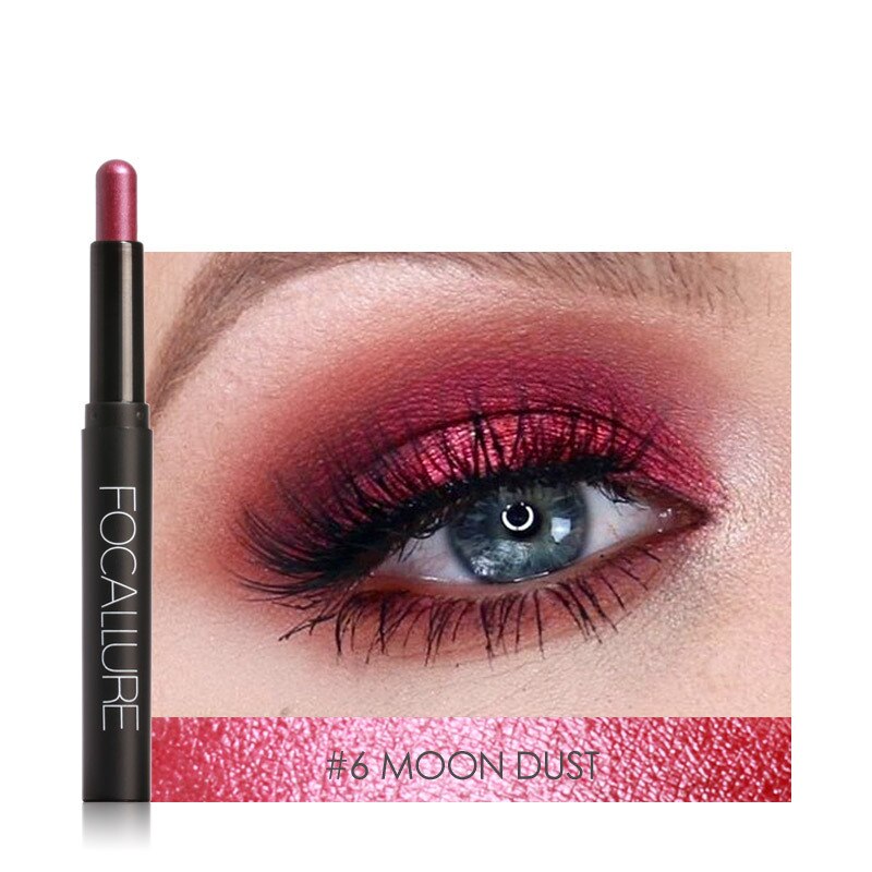 FOCALLURE 12 Colors Eyeshadow Pencil Eyeliner Shimmer Pigment