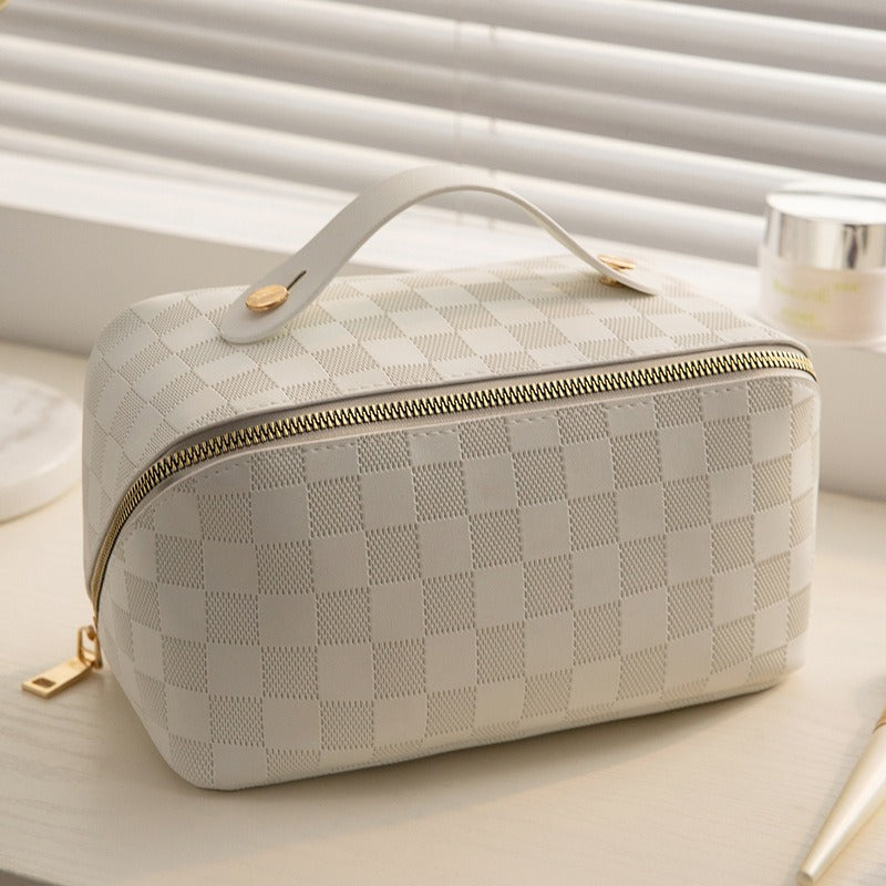 Checkered Pillow Makeup Bag
