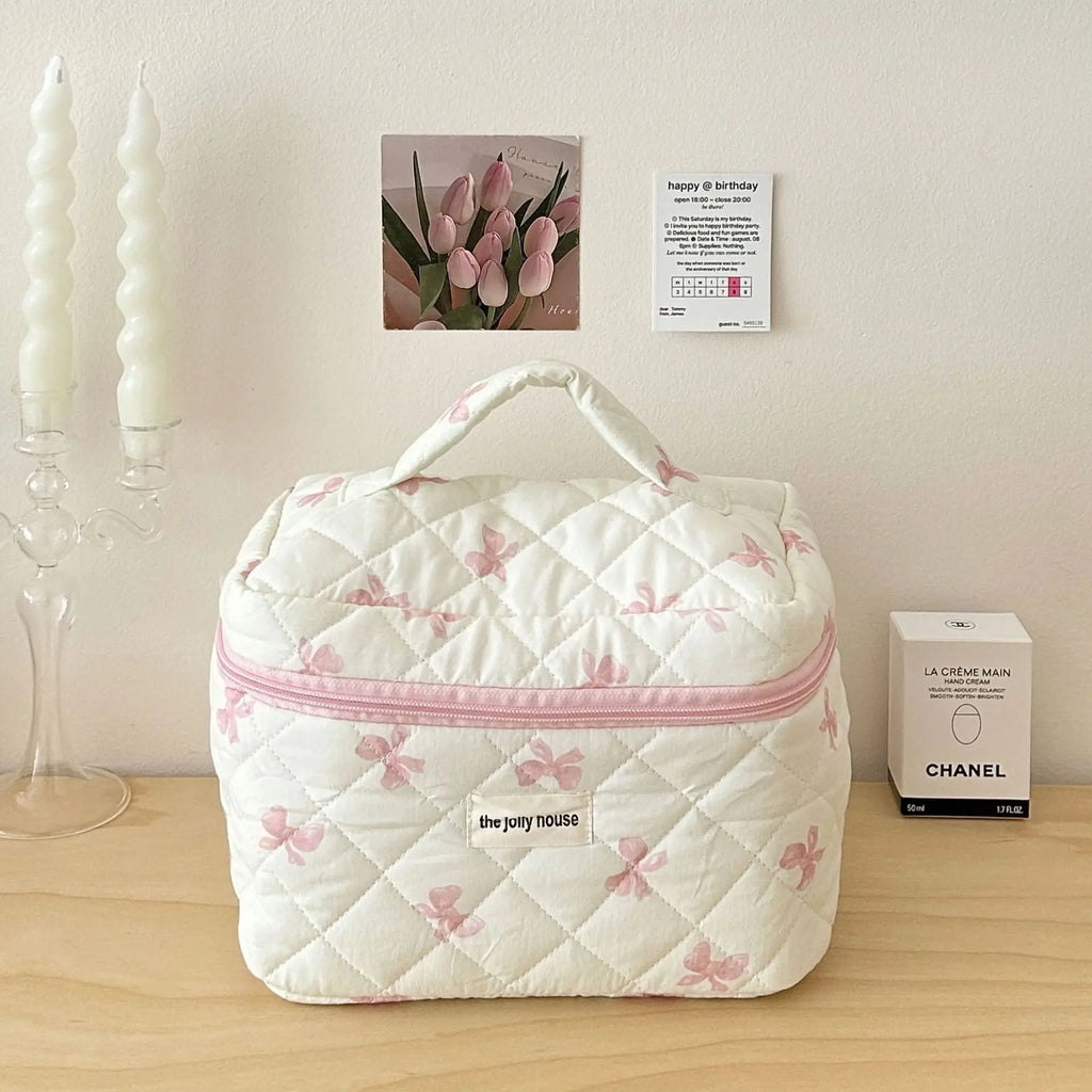 Cute Flower Cotton Makeup Bag