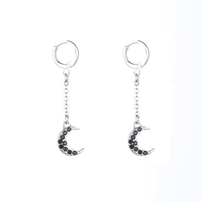 Mens moon earring pendant