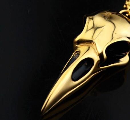 Crow Head Pendant Titanium Steel Necklace