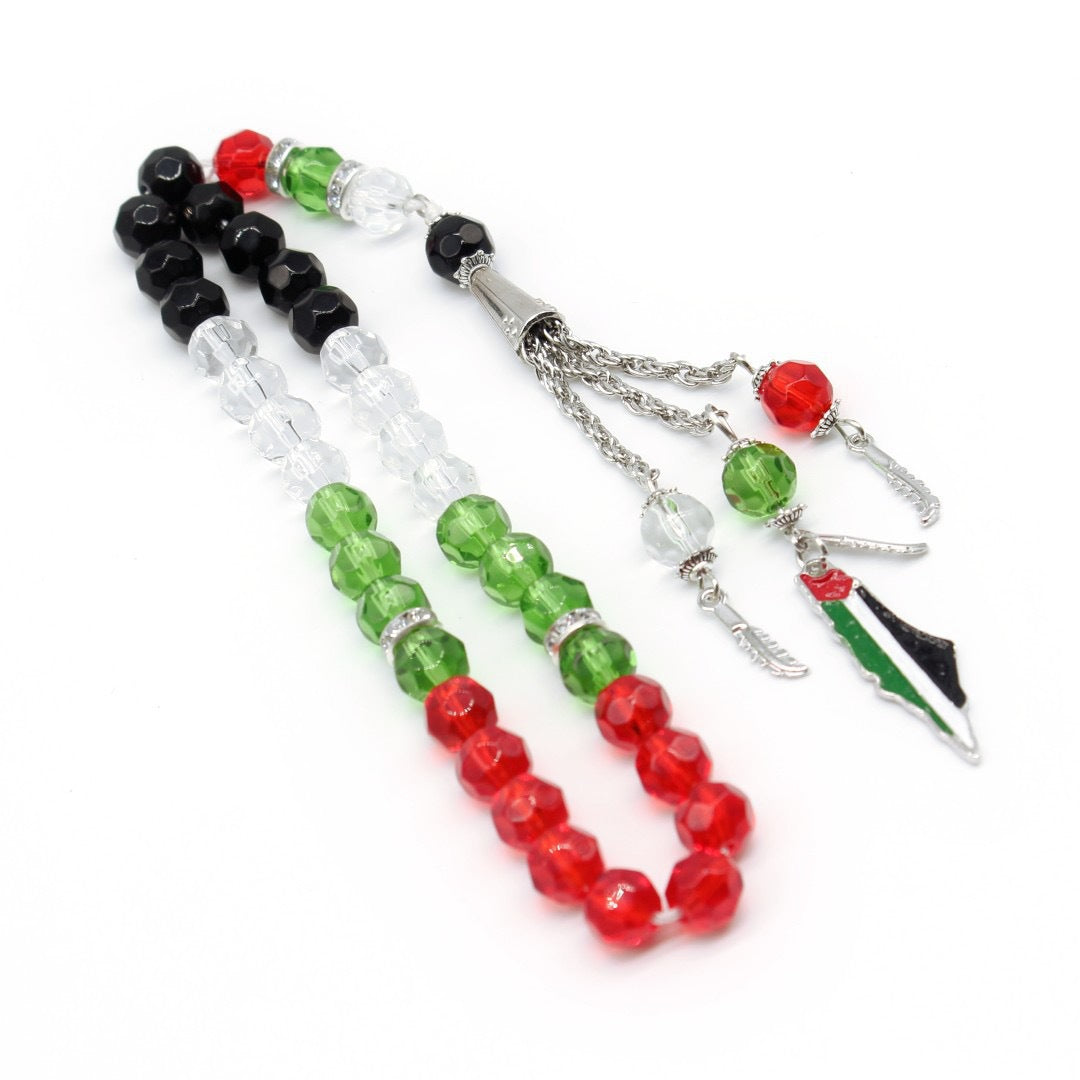 Palestinian flag prayer beads