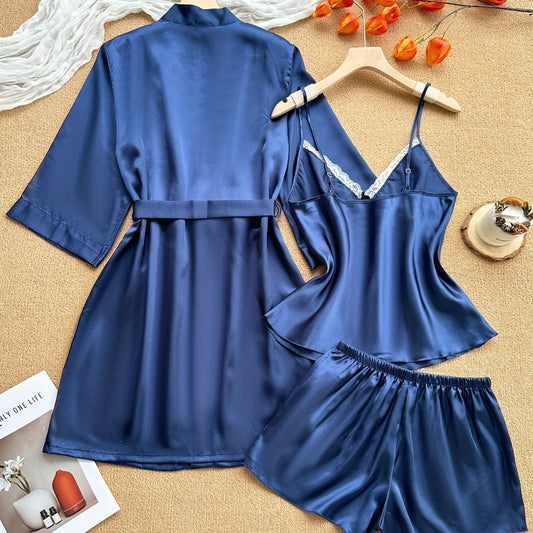 Elegant Women's Silk Sleepwear Set