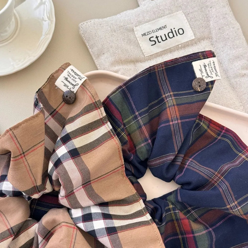 Plaid Elastic Hair Scrunchy