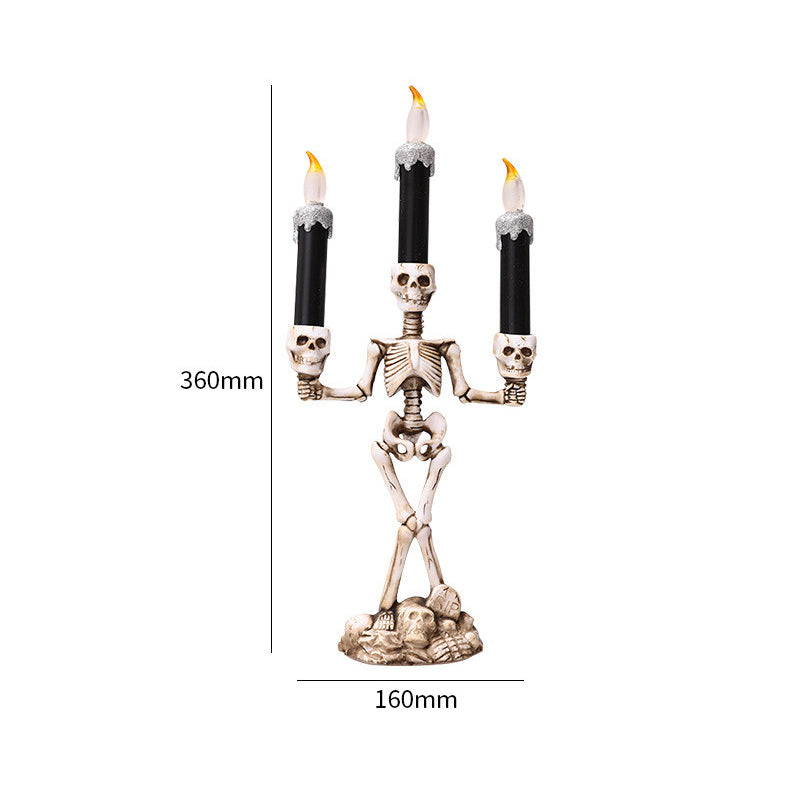 Halloween Skeleton Candlestick