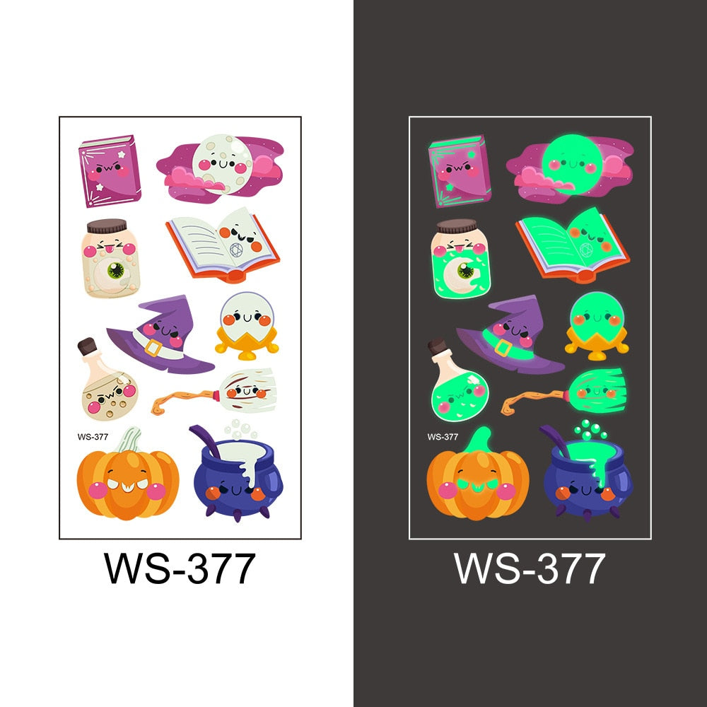 Halloween Luminous Tattoo