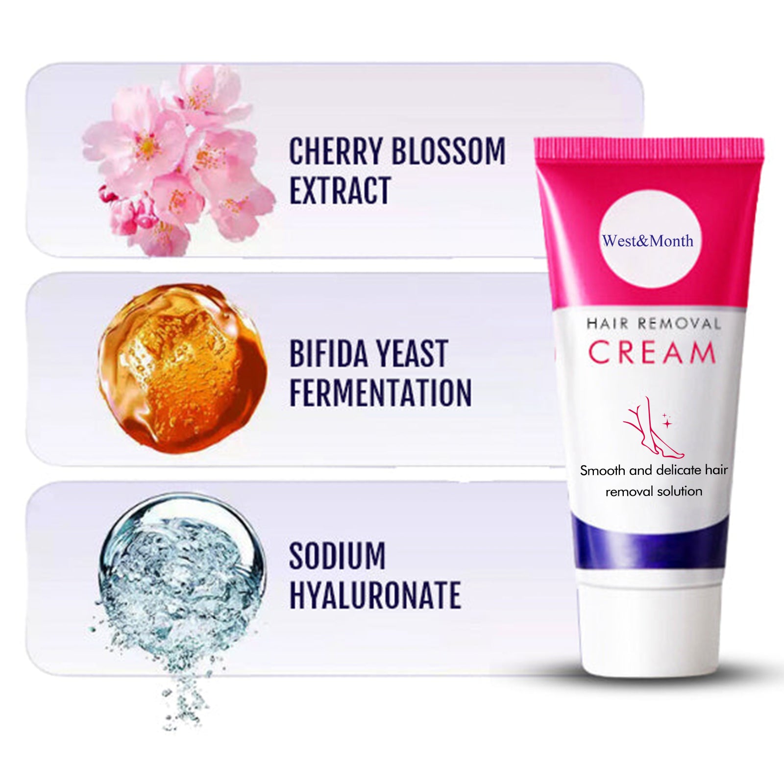 Hair Removal Cream, Gentle Cleansing Tender Hair Removal Cream