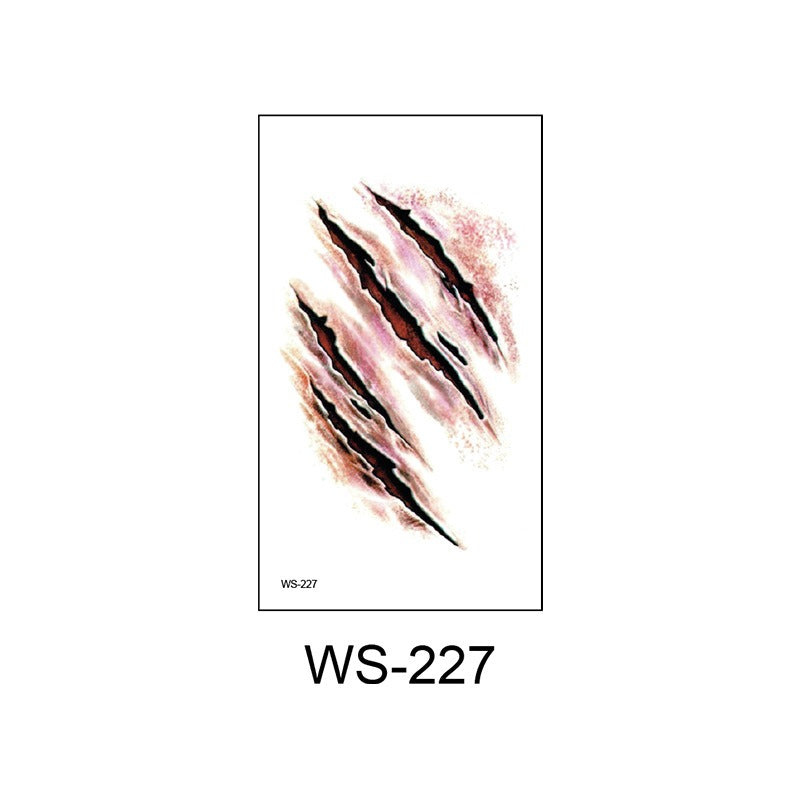 Waterproof Halloween scar temporary tattoo