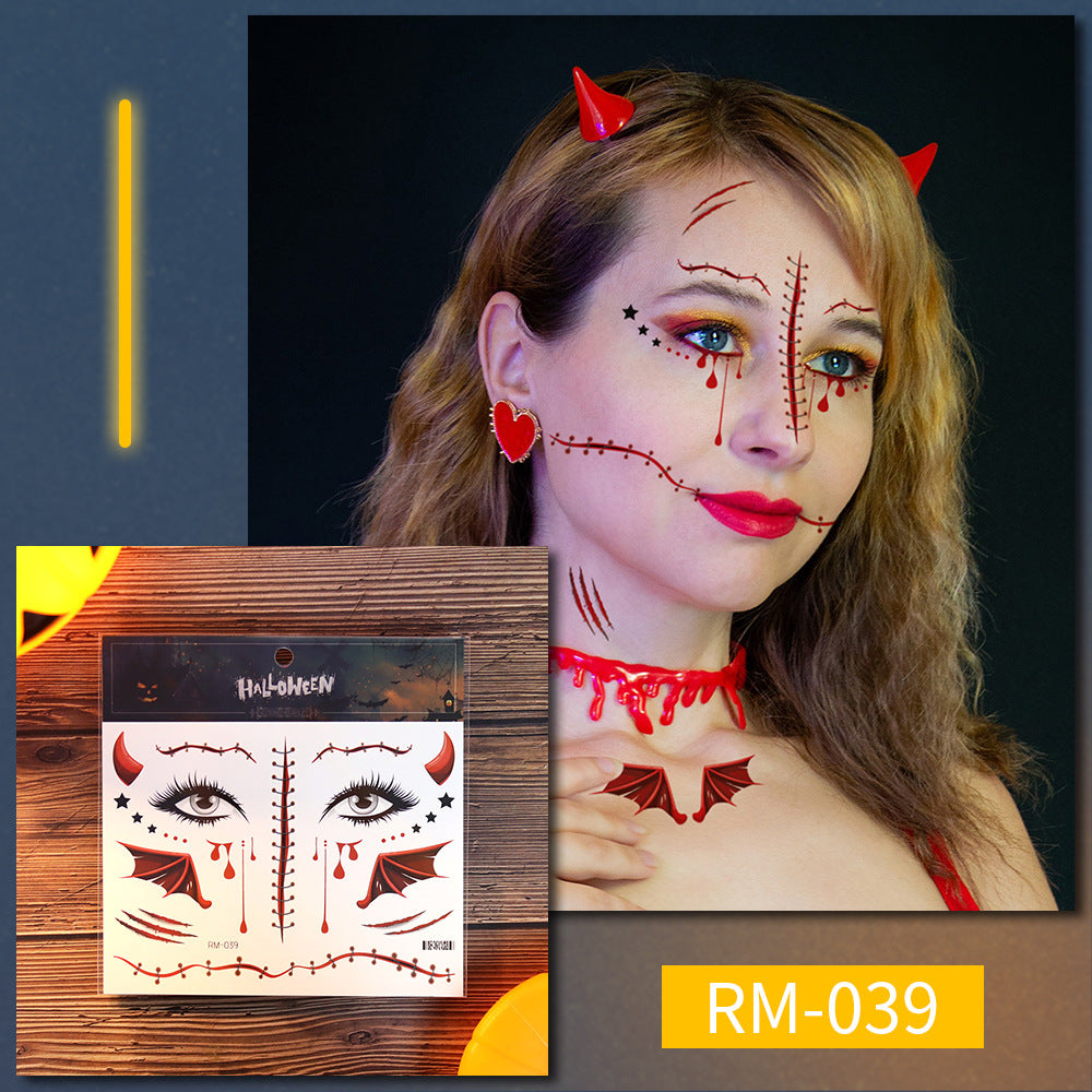 Halloween scar tattoo