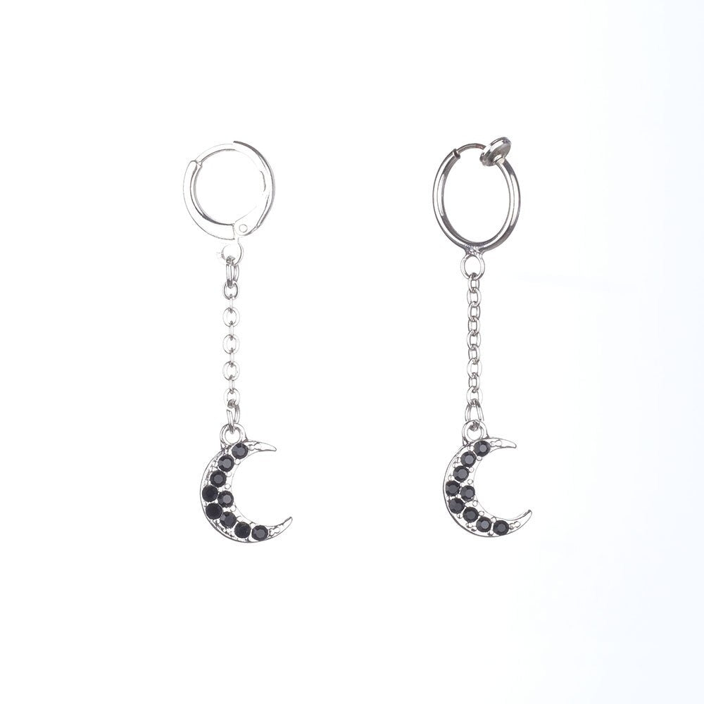 Mens moon earring pendant