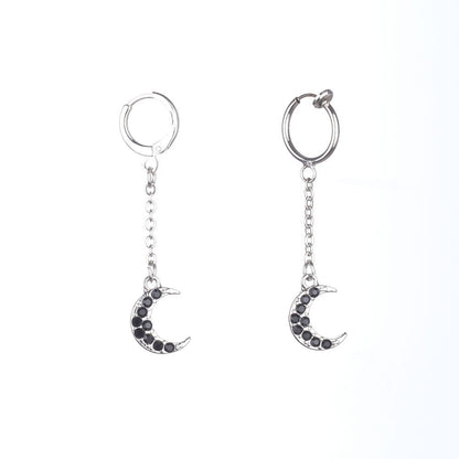 Mens moon earring pendant