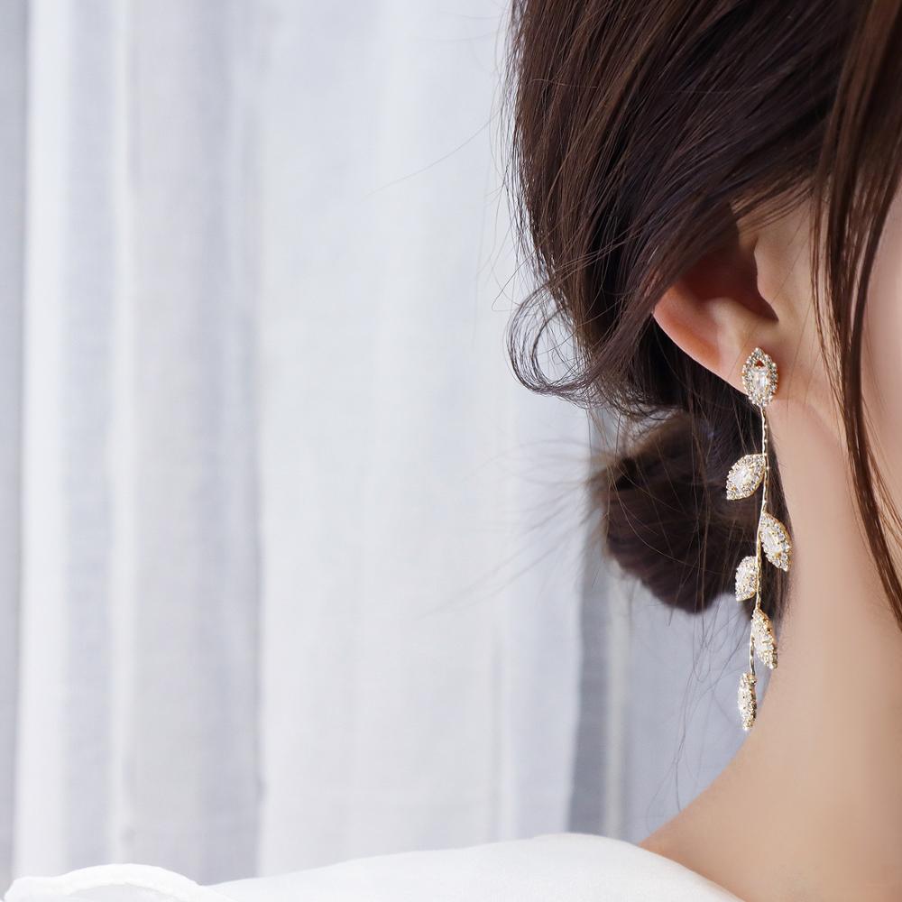 14K Real Gold Plated Leaves Earring