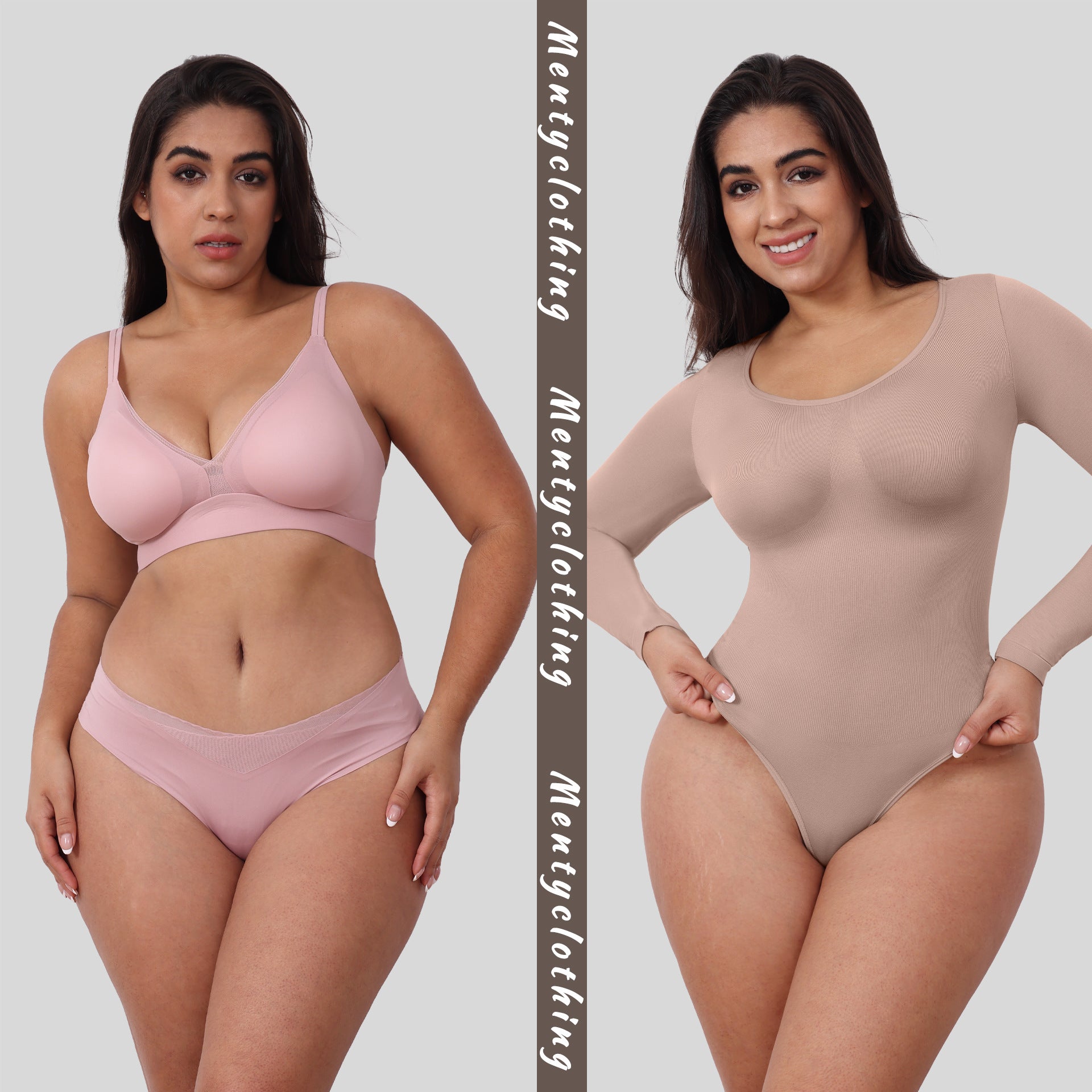 Thong Shaping Bodysuit with Long Sleeves