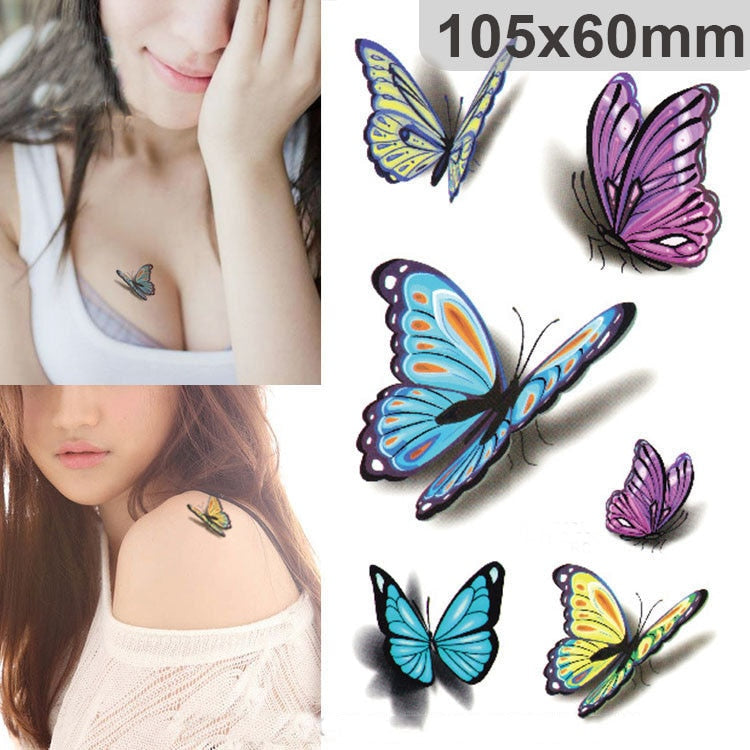 Temporary Tattoos 3D Butterfly