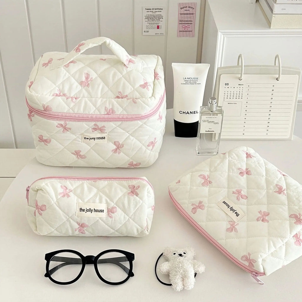Cute Flower Cotton Makeup Bag