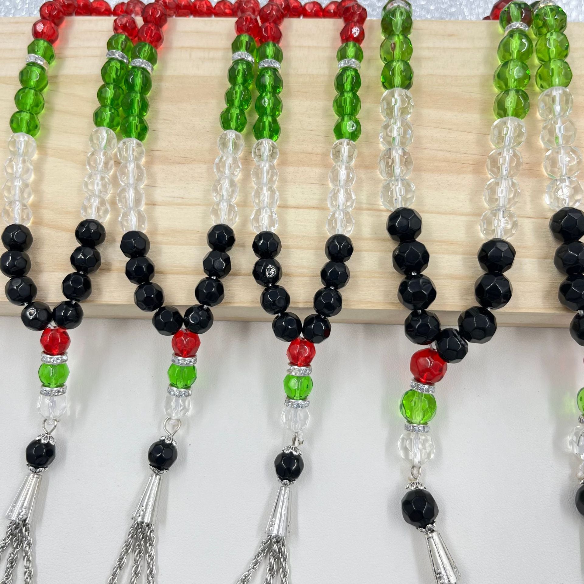 Palestinian flag prayer beads