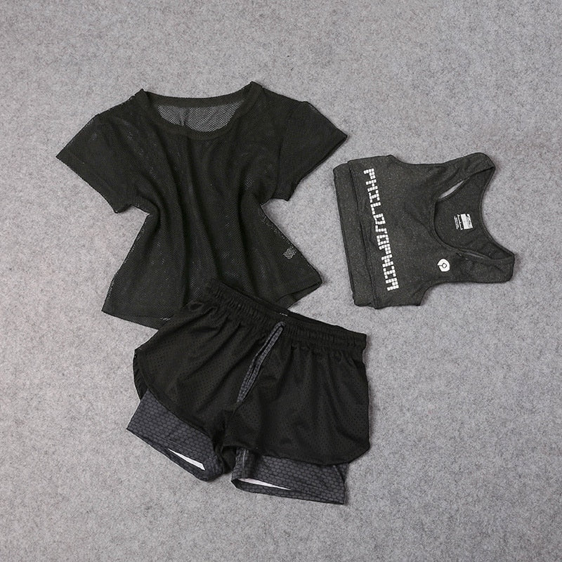 3 Pcs Set Women's Fitness wear