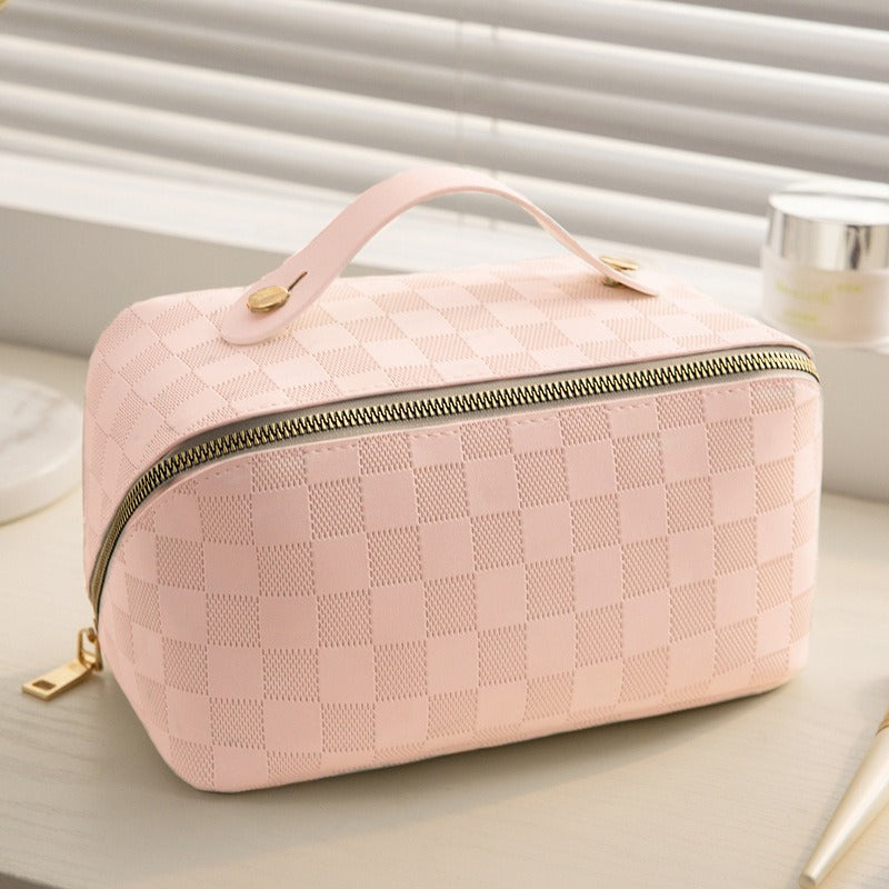 Checkered Pillow Makeup Bag