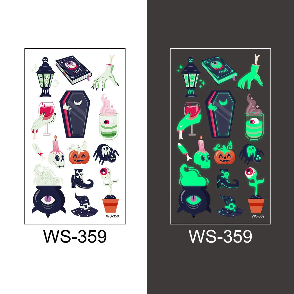 Halloween Luminous Tattoo