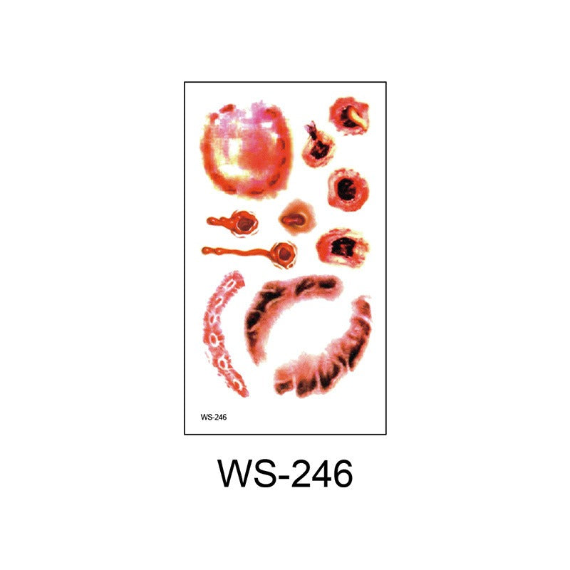 Waterproof Halloween scar temporary tattoo