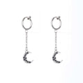 Mens moon earring pendant