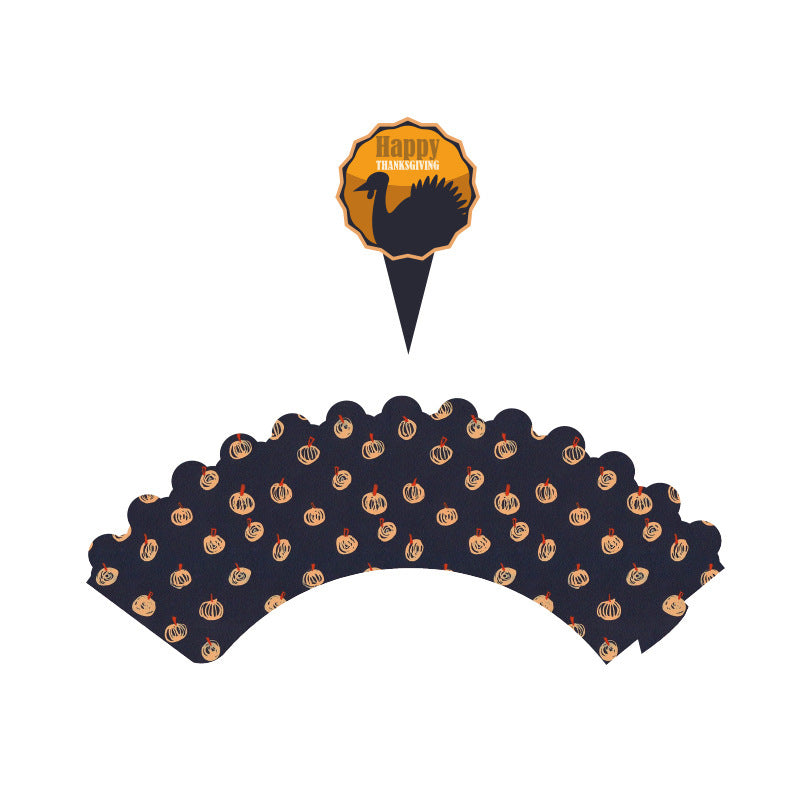 Thanksgiving Day Cupcakes Surrounded By Cards