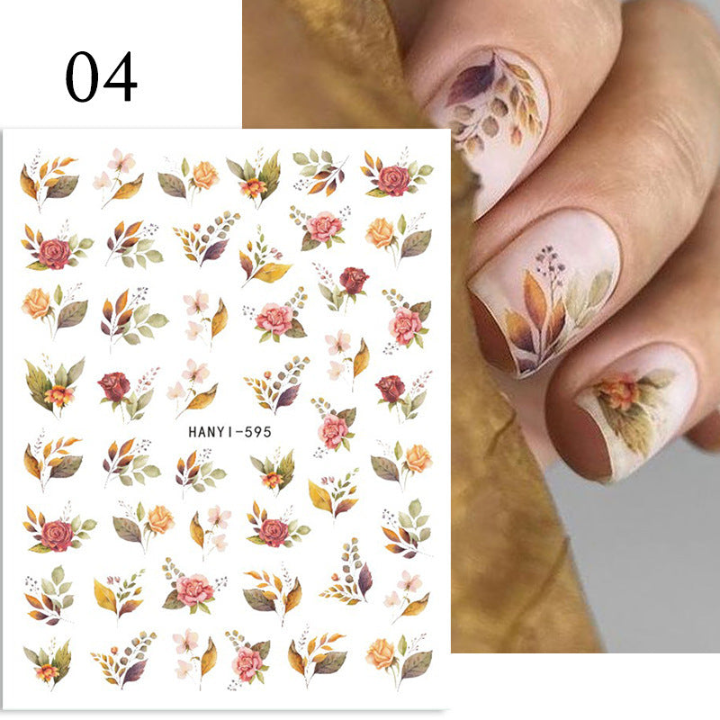 Maple Leaf Nail Enhancement Stick New Thanksgiving Day 3D Back Glue