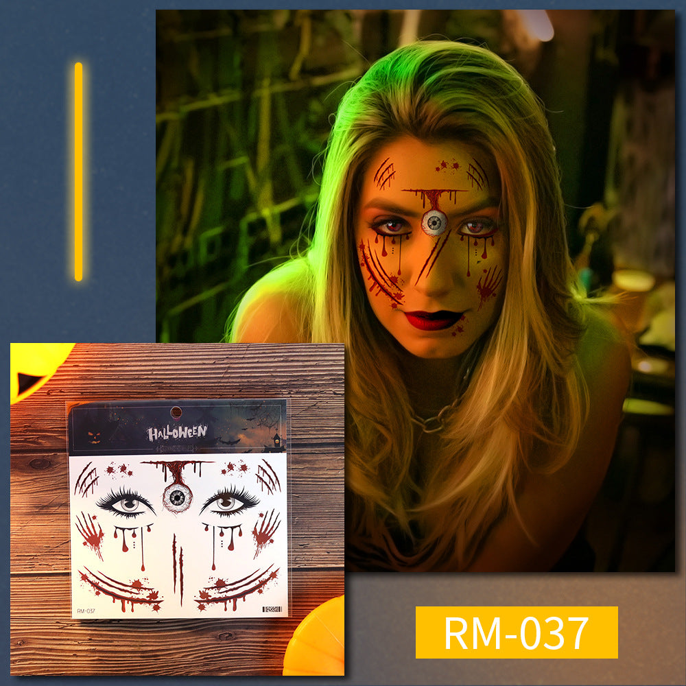 Halloween scar tattoo