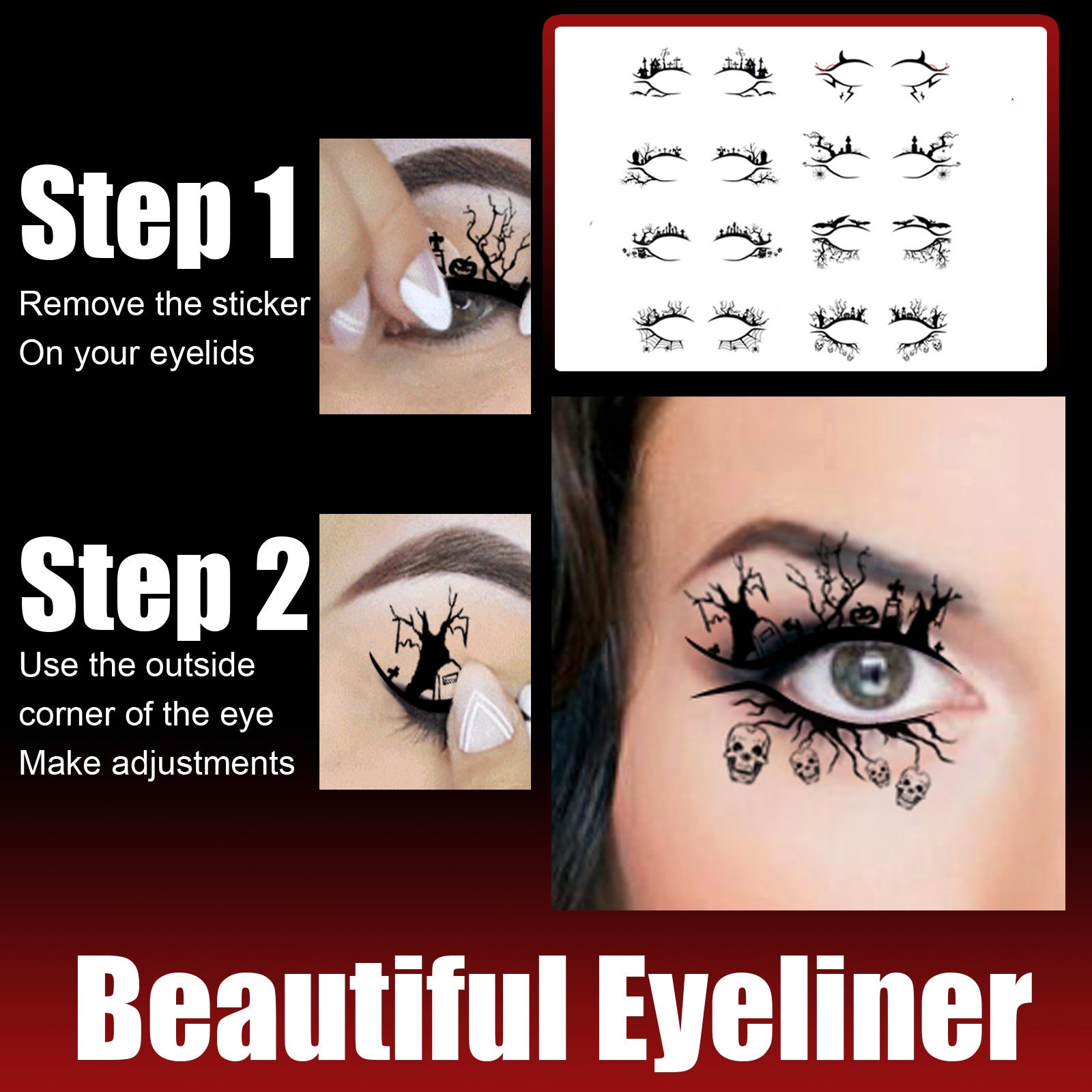Halloween Eyeliner Sticker