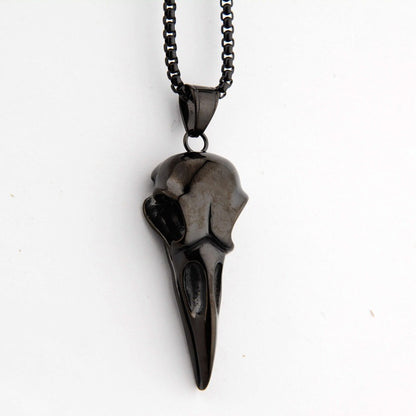 Crow Head Pendant Titanium Steel Necklace