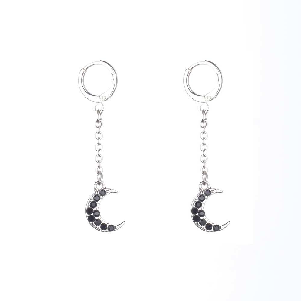 Mens moon earring pendant
