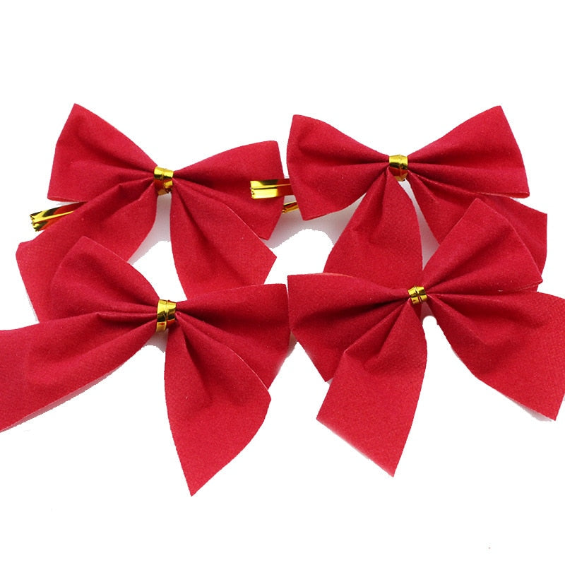 100pcs Christmas Bows Hanging Decorations