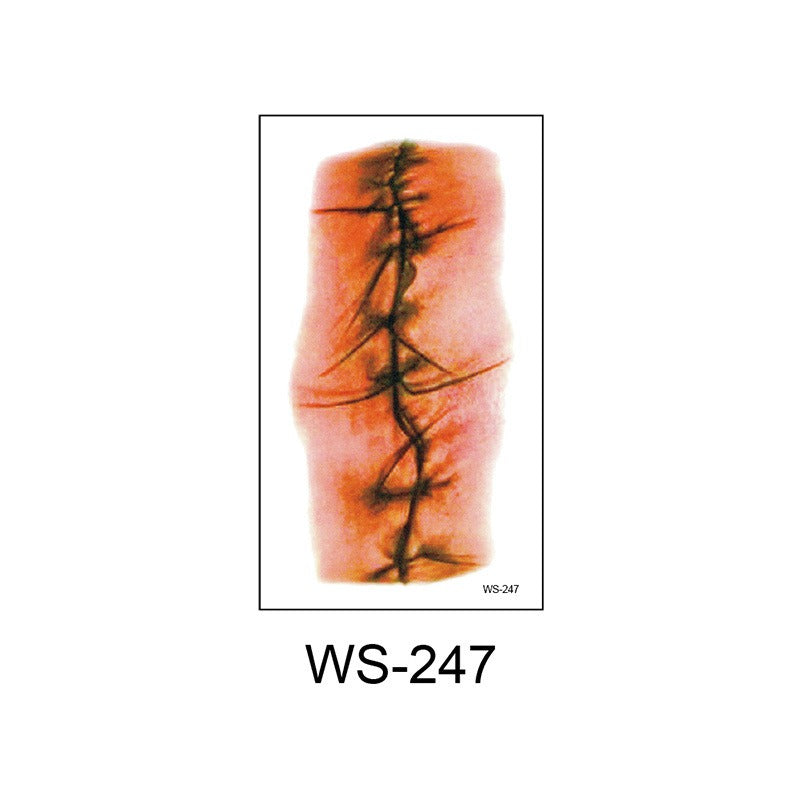 Waterproof Halloween scar temporary tattoo
