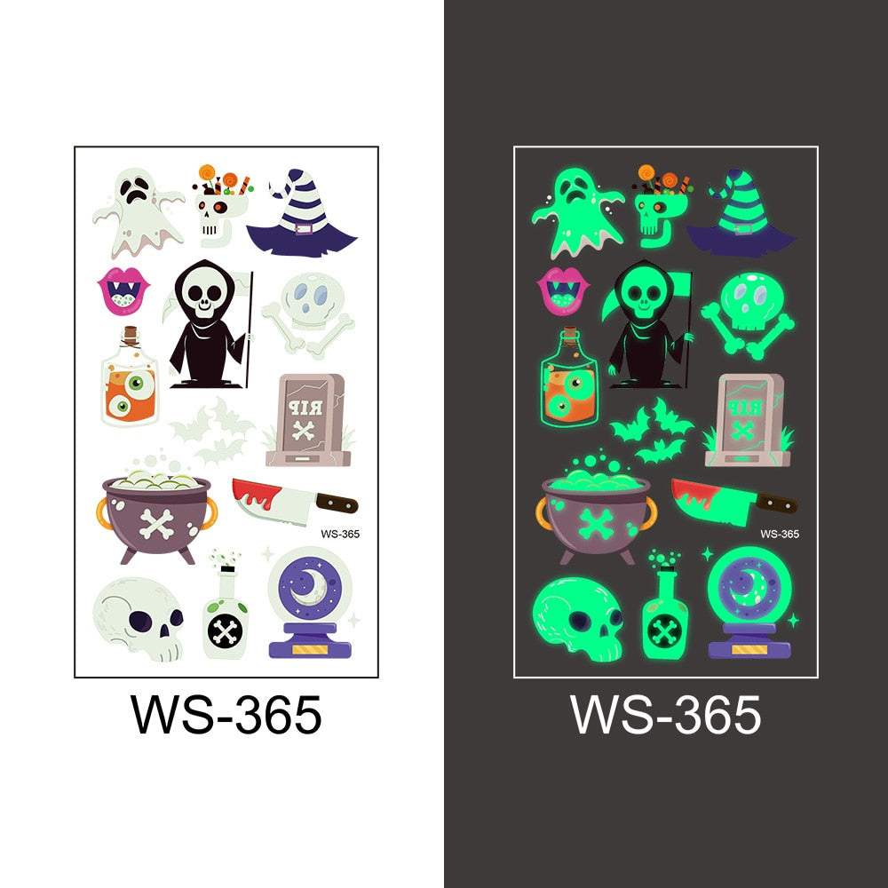 Halloween Luminous Tattoo
