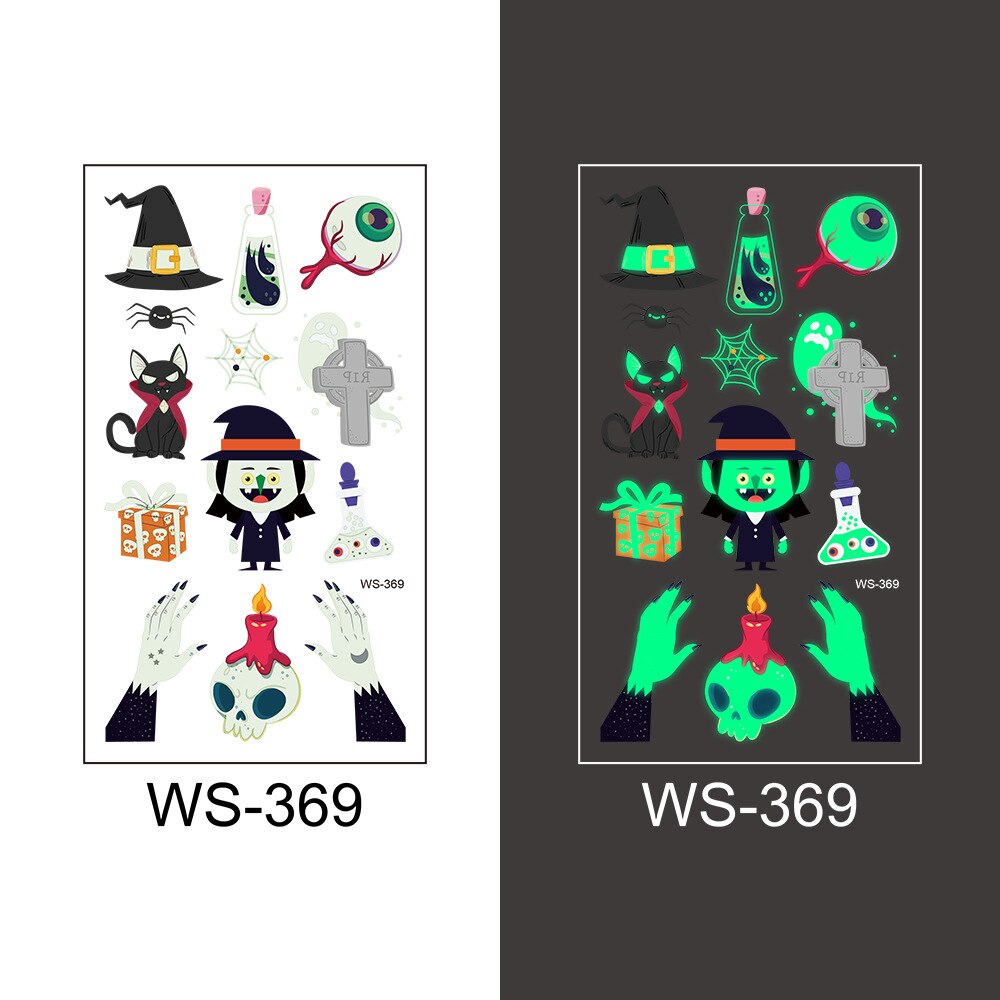 Halloween Luminous Tattoo