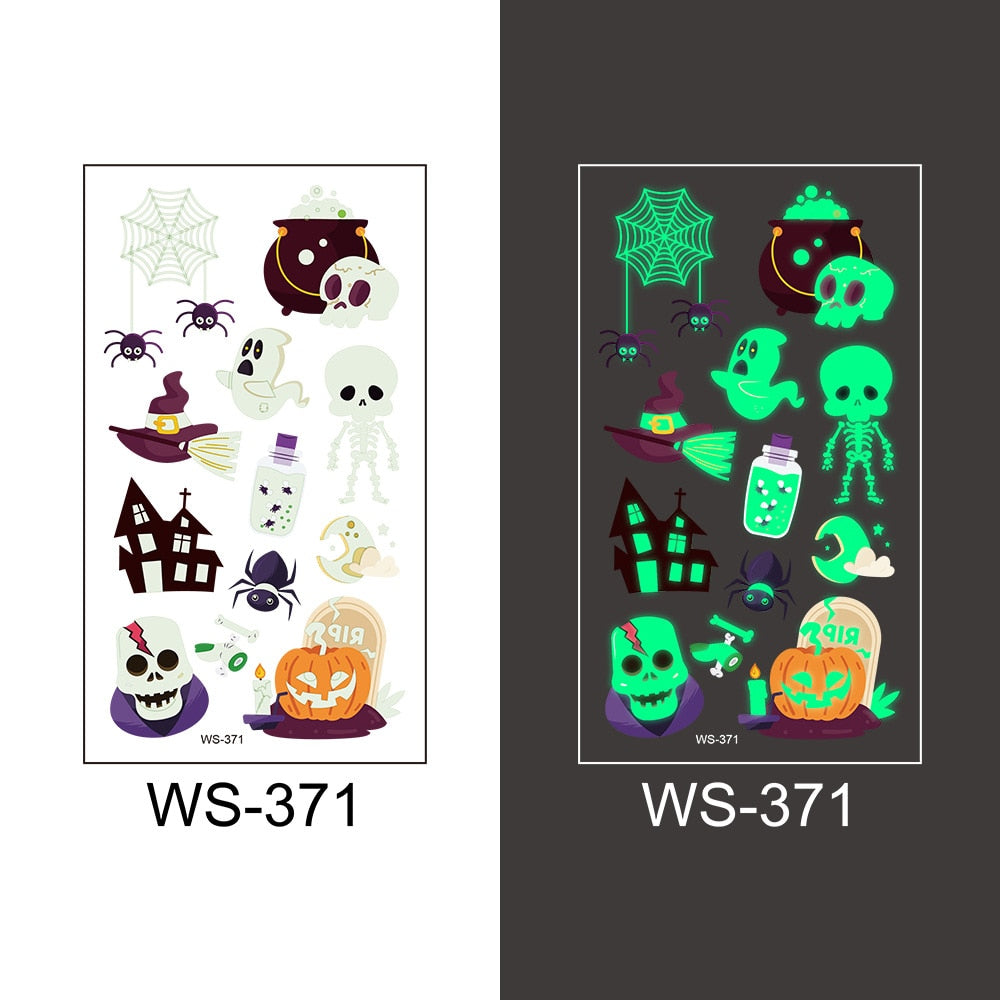 Halloween Luminous Tattoo