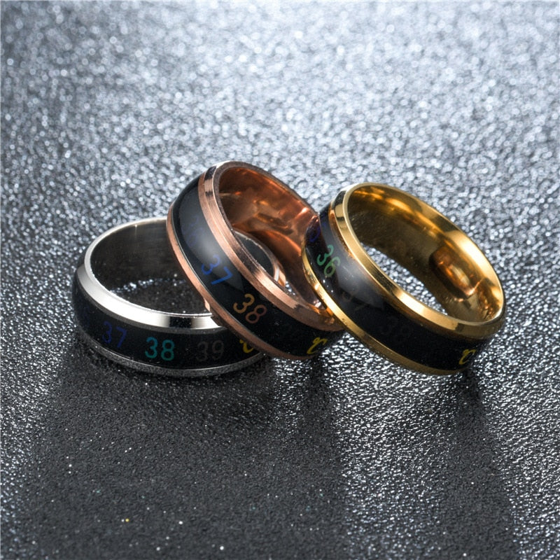 Temperature Ring Titanium Steel Mood Temperature