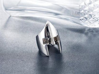 Sparta Helmet Ring Stainless Steel Warrior Rings