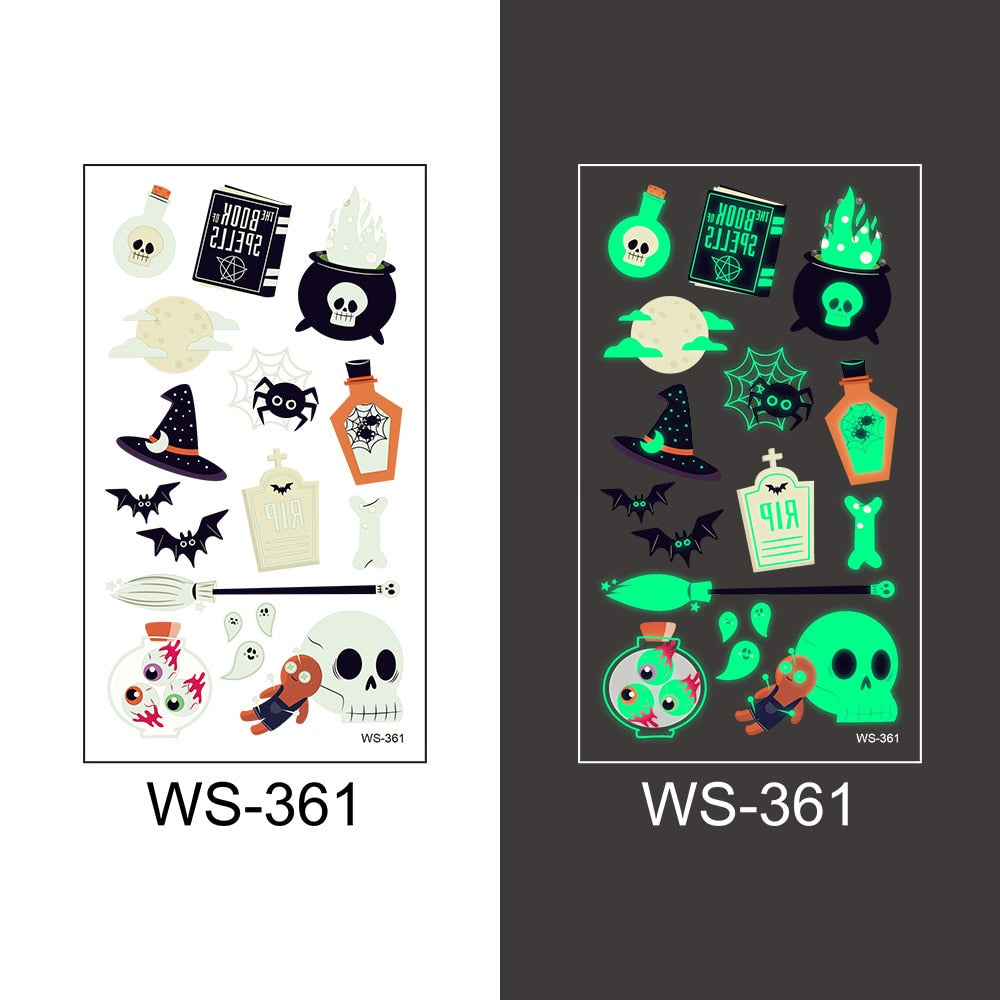 Halloween Luminous Tattoo
