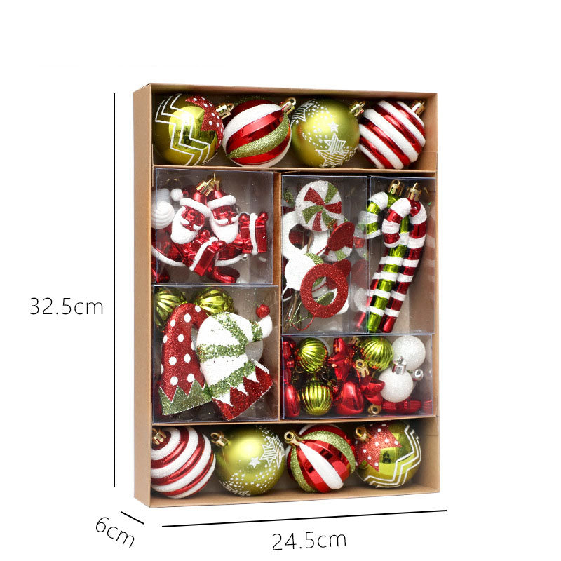 50pcs/set painted Christmas ball set