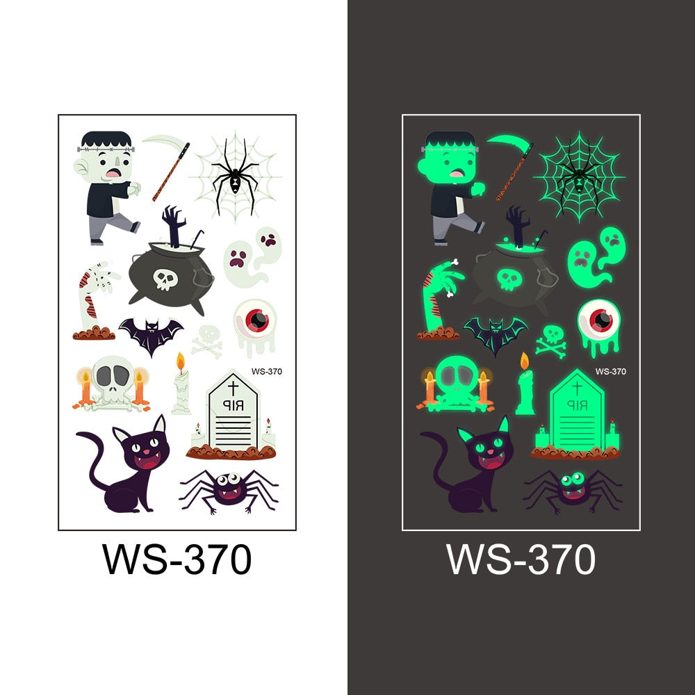 Halloween Luminous Tattoo