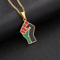 African Fist Symbol Pendant Titanium Steel