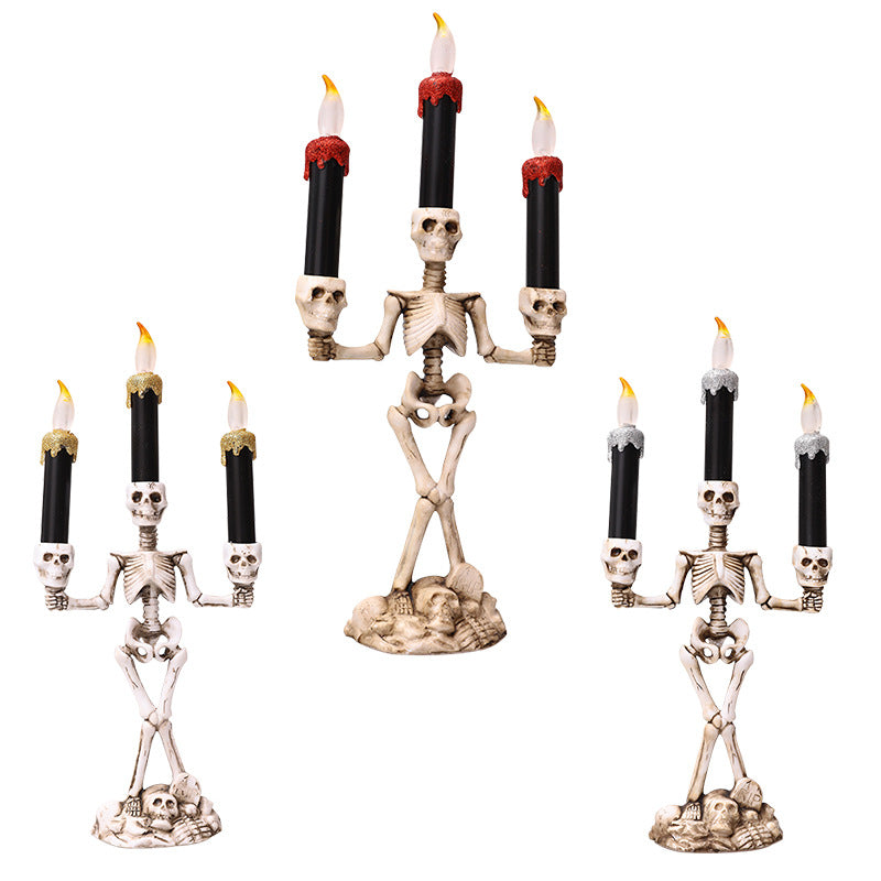 Halloween Skeleton Candlestick