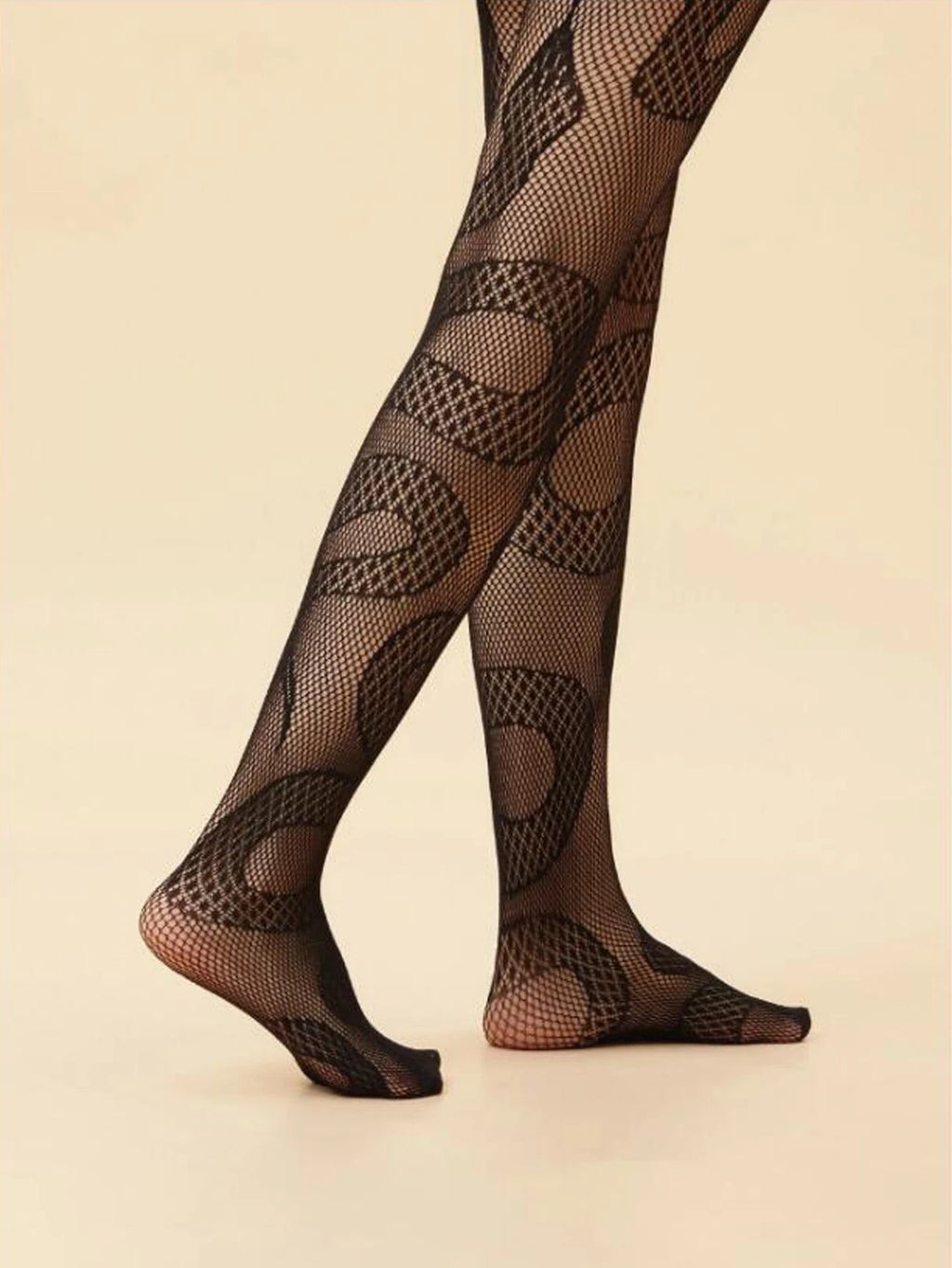 fashionable snake fishnet stockings
